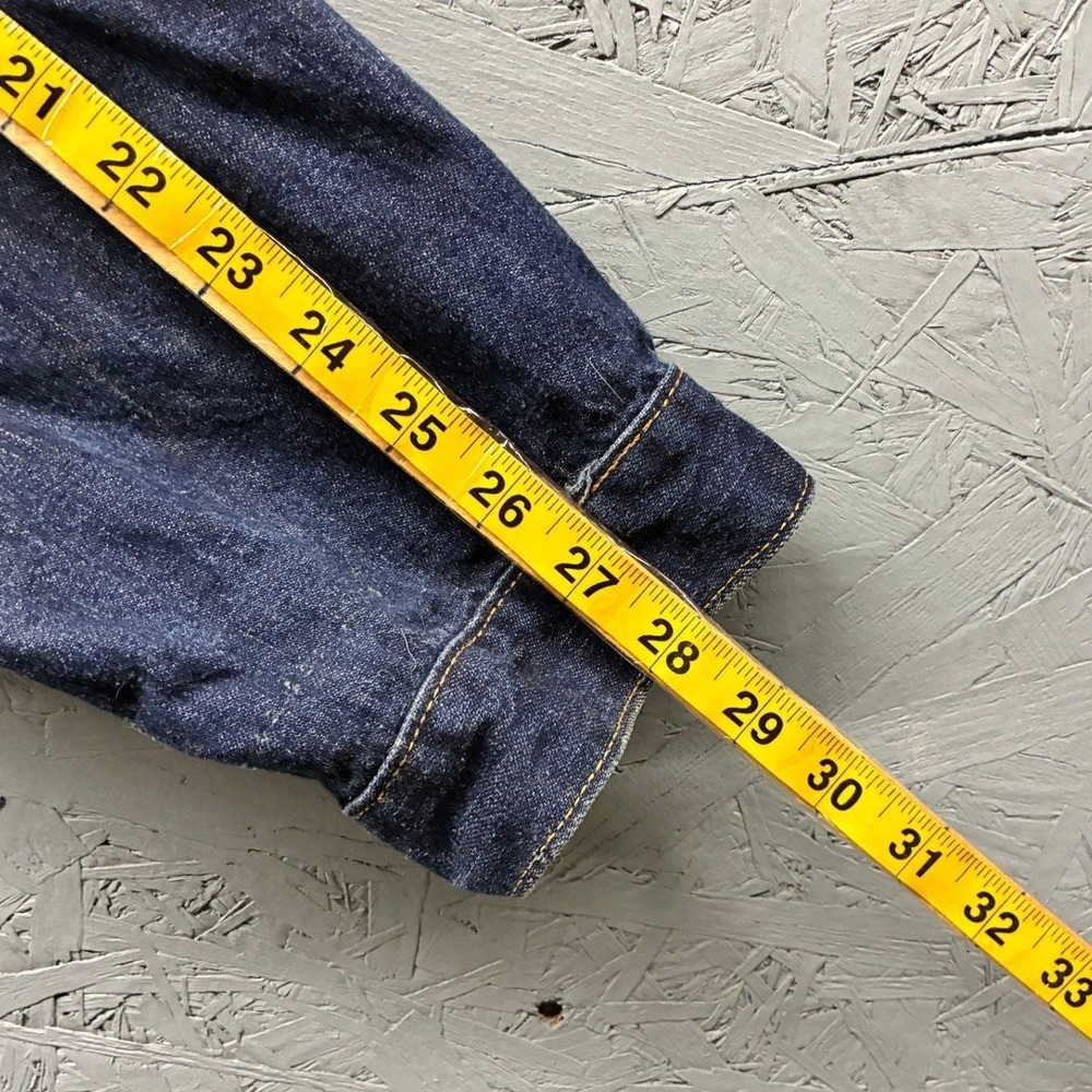 Abercrombie & Fitch Denim Jacket Men's XL Blue Trucker Distressed Vintage - Picture 11 of 12
